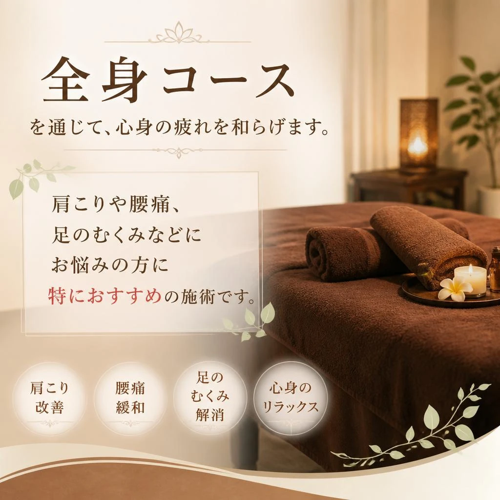 全身をくまなく癒すコース