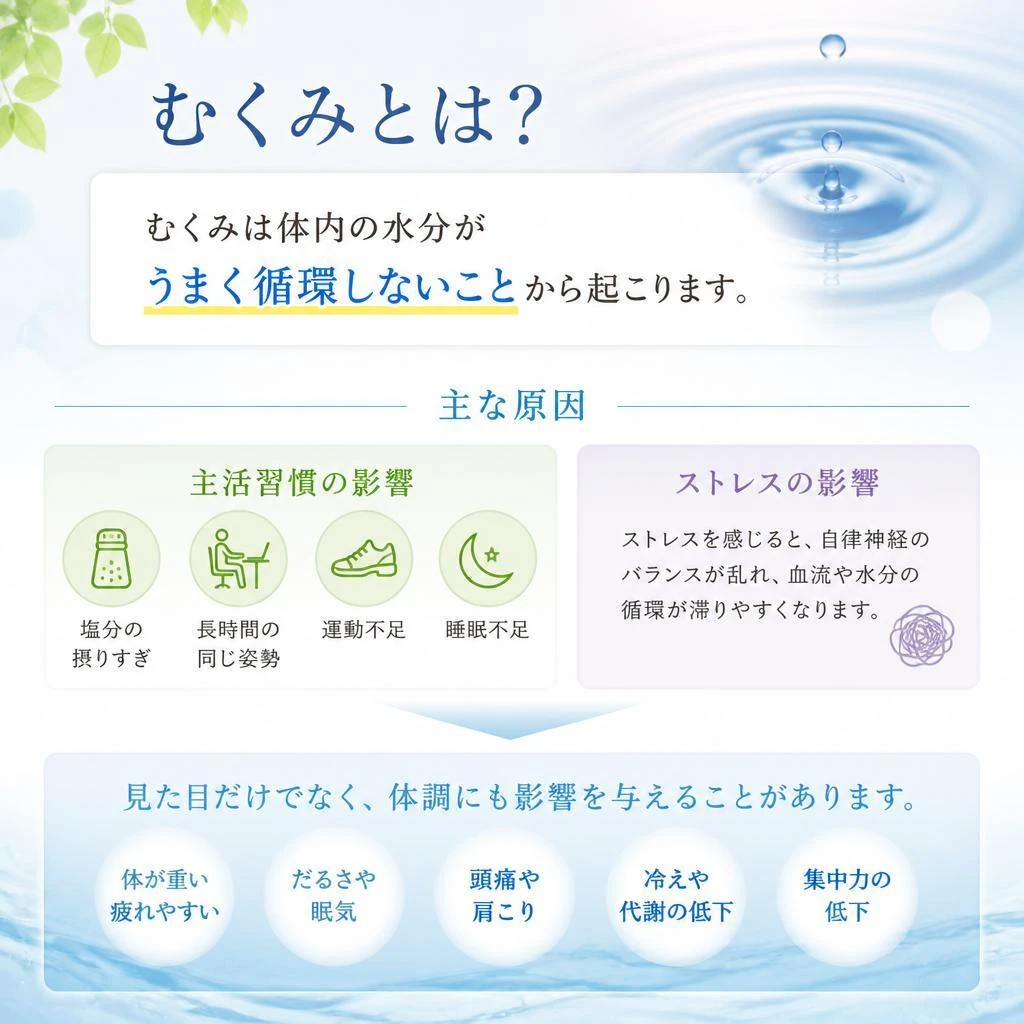 むくみの原因と影響