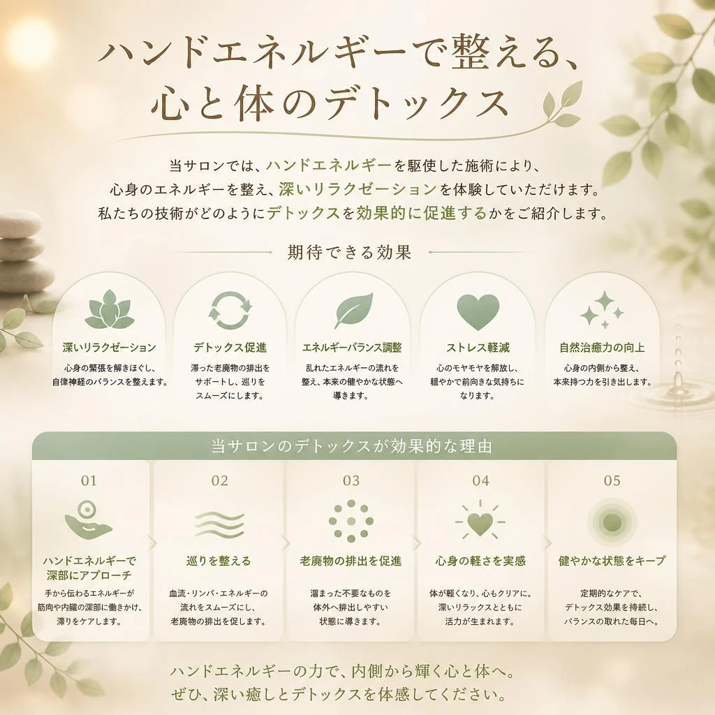 当サロンのハンドエネルギー施術