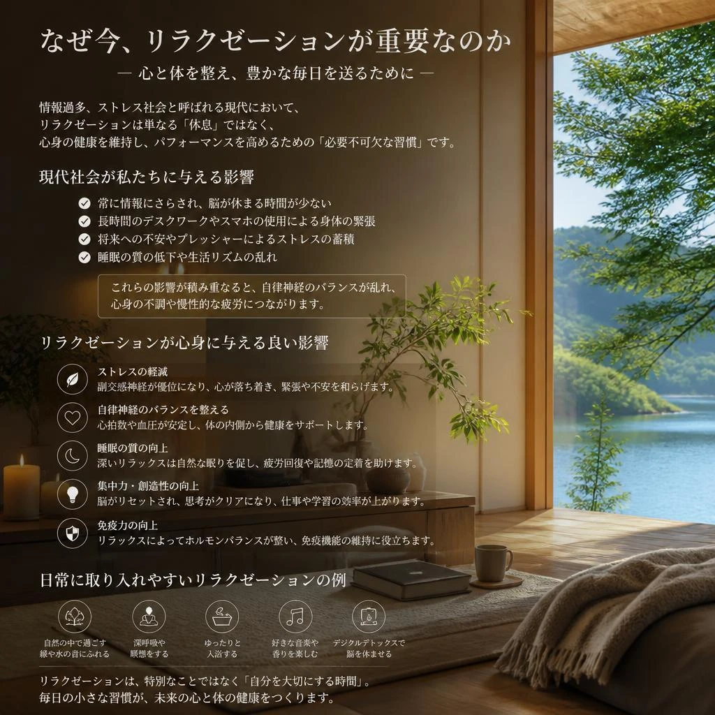 リラクゼーションの重要性
