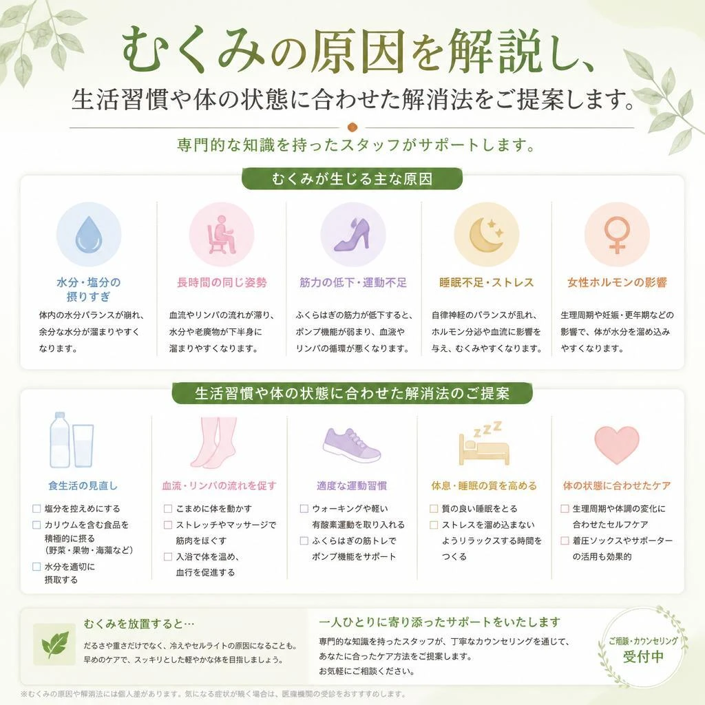 むくみの原因と解消法