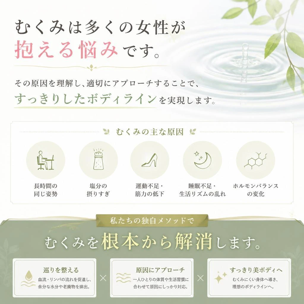 むくみ解消の特別な理由