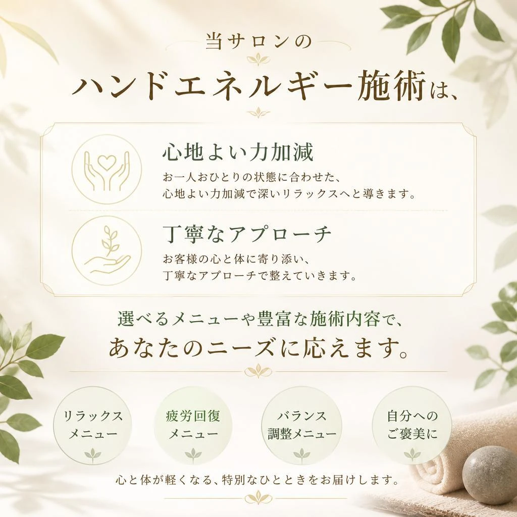 こだわりの施術内容