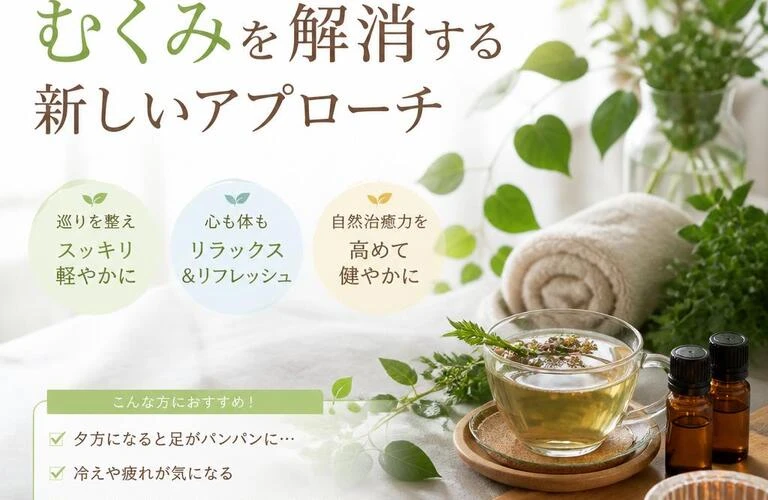 心地よいひとときで自然治癒力アップ！むくみを解消する新しいアプローチ